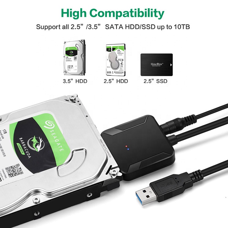High Compatible 2.5 3.5 Inch SSD HDD Hard Drive Disk USB 3.0 to Sata Cable