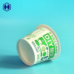 Freezer Usage IML Cup Small Round Plastic Containers Scratch Resistant