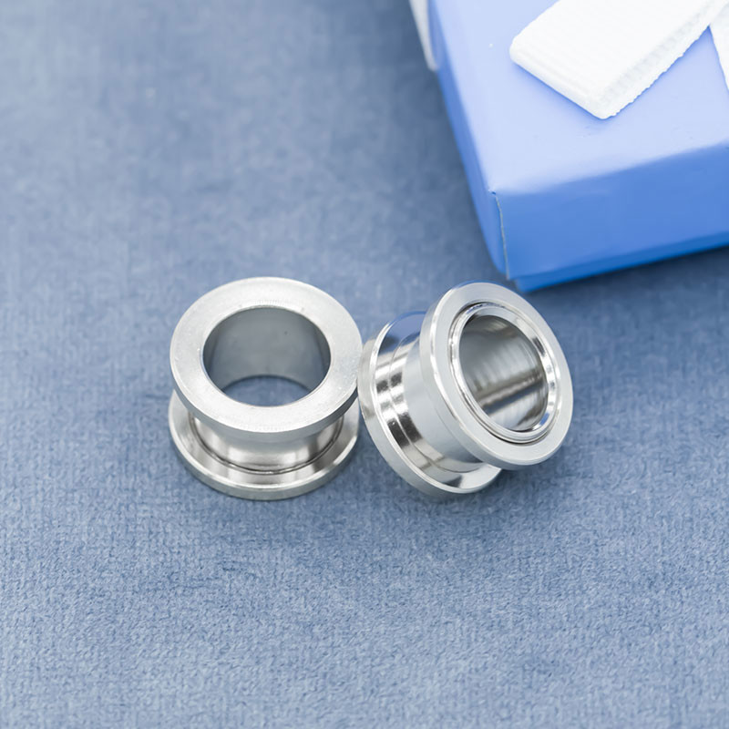 Double Flared Tunnel Earrings With Screw Stainless Steel Ear Stretchers