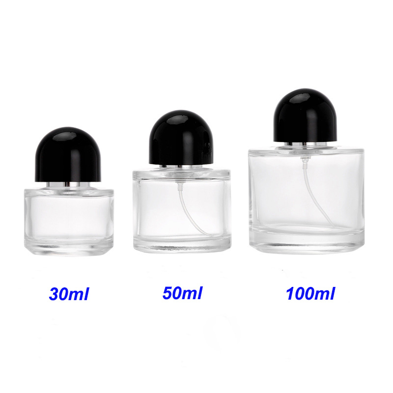 30ml 50ml 100ml Round Glass Perfume Bottles with Stock Fragrance Pump Spray and Empty Oil Packaging