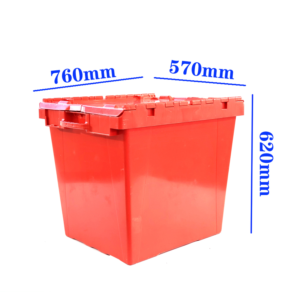 Reusable Plastic Shipping Crates Warehouse Storage 640x542x600mm 171 litre