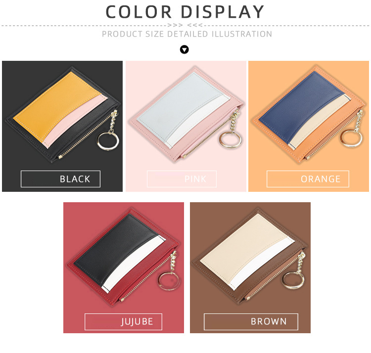 Fashion Zipper Pocket Ladies Wallets Purse for Women Package Size 12cm * 10cm * 1cm