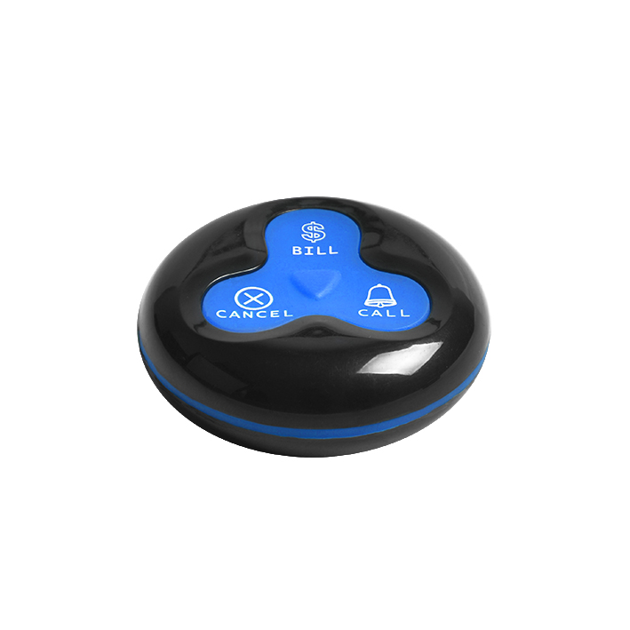 Restaurant wireless customer table calling system display receiver with 3 keys call button