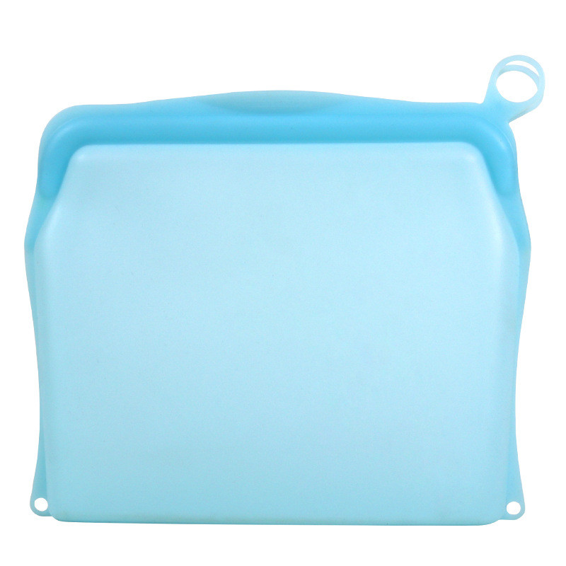 Reusable 100% Silicone Food Storage Bags Sandwich Snack Bags New Generation Stand Up Zip Container For Soup And Leftover