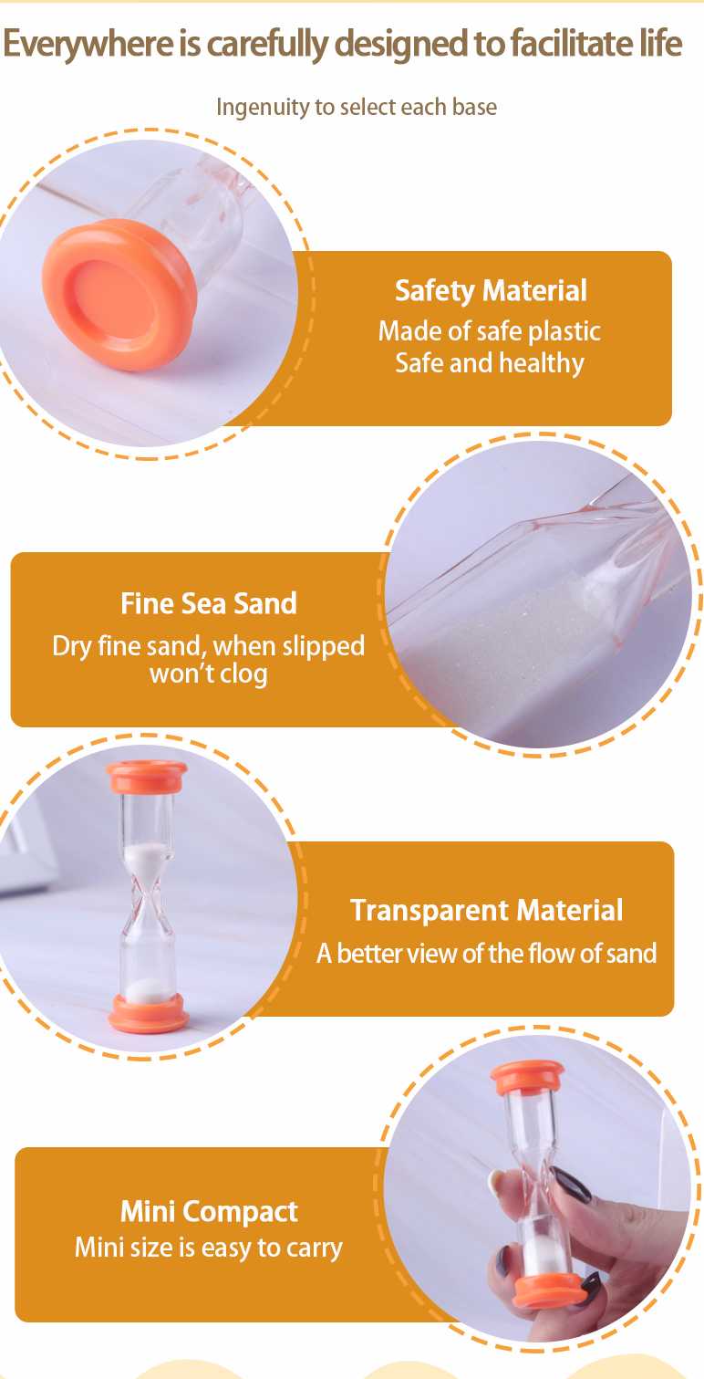 Plastic Decorative Hour Glasses , One Minute Sand Timer Hourglass