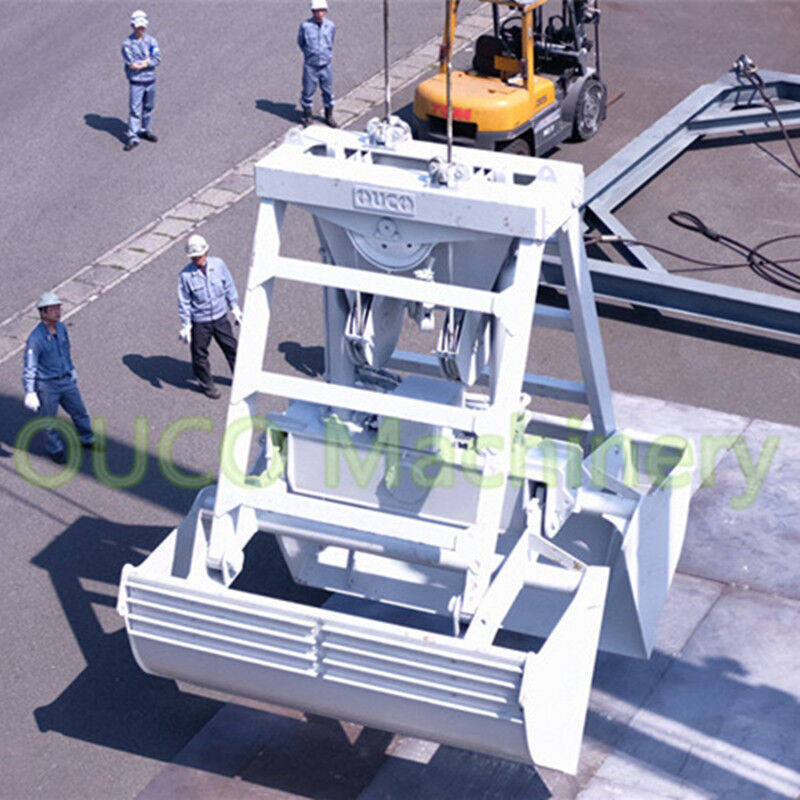 white color 5 Cubic Remote Control 2 Peel Hydraulic Clamshell Bucket