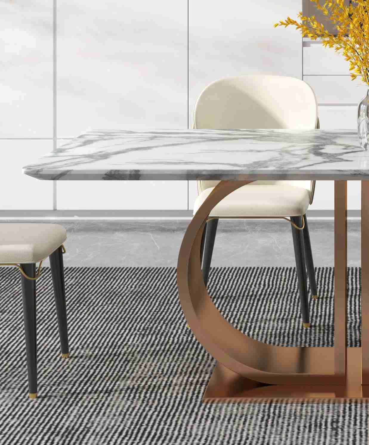 SUS 12 Foot Light Luxury Modern Dining Tables Dining Room Furniture