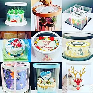 Clear cake box