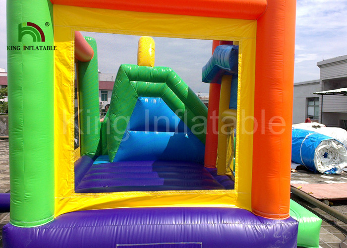 Amusement Park Inflatable Jumping Castle / Airplane Bouncy House with Logo Printing