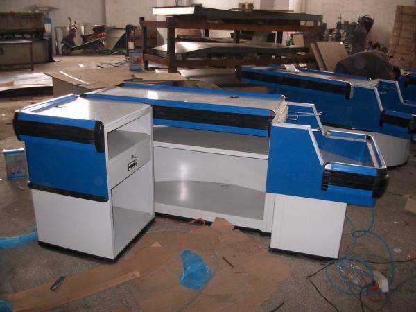 Retail Shop Equipment Supermarket Checkout Counter Convenience Steel Checkstand