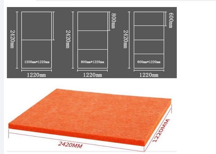 Perforated Polyester Fiber Acoustic Panel / Acoustic Felt Wall Panels Diffuser