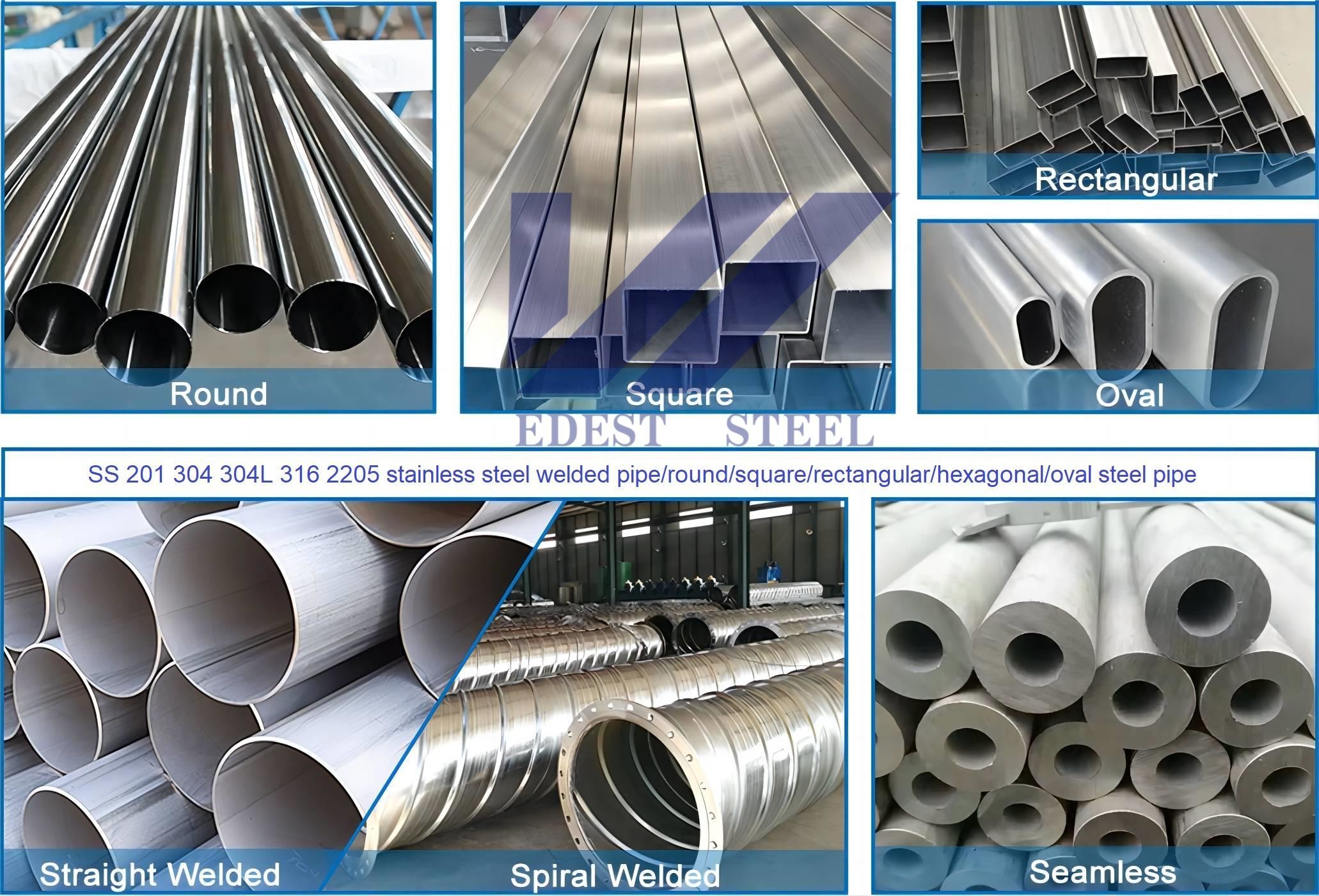 1/2′′-20′′ Stainless Steel Welded Pipe SS 201 304 304L 316 316L Anti Corrosion