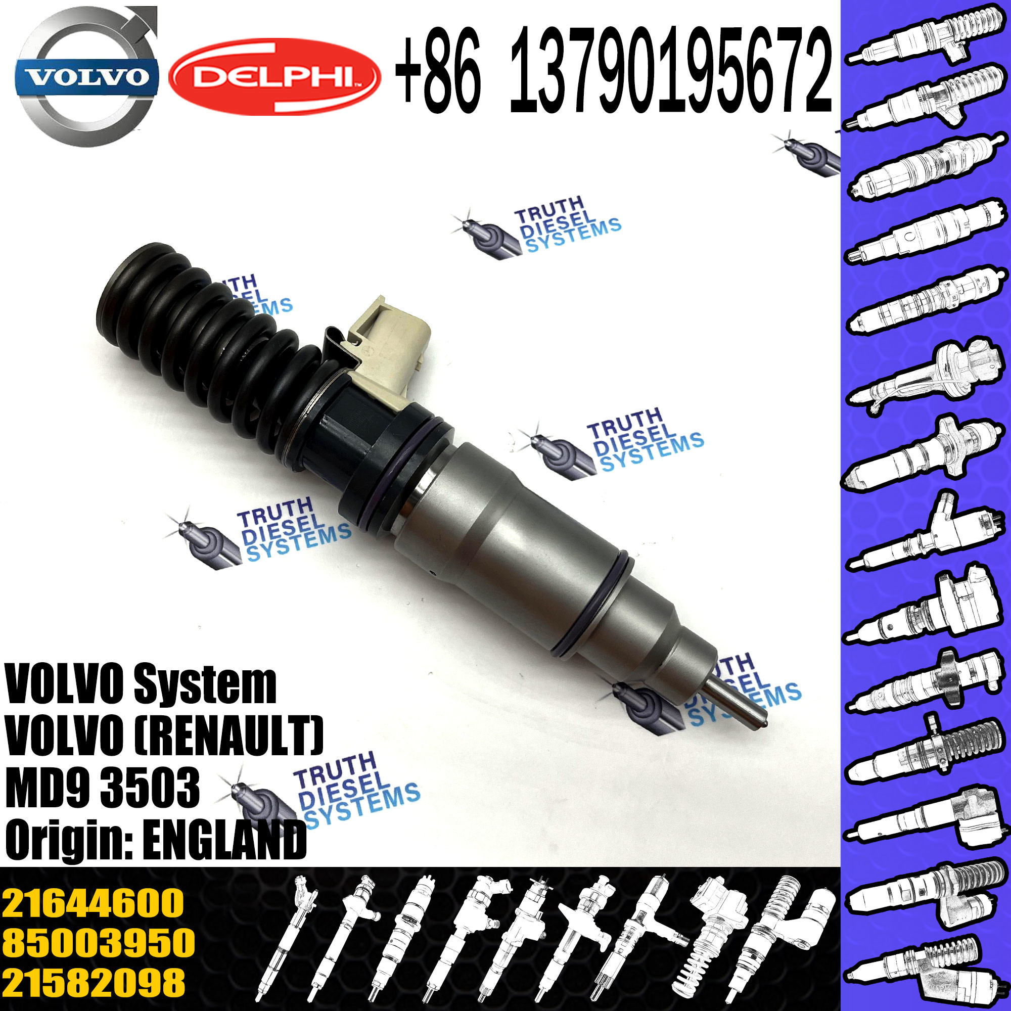Diesel Fuel Injector 21644600 BEBE4D11301 BEBE4D36001 21582098 21644600 85000675 fuel injector for diesel VOL