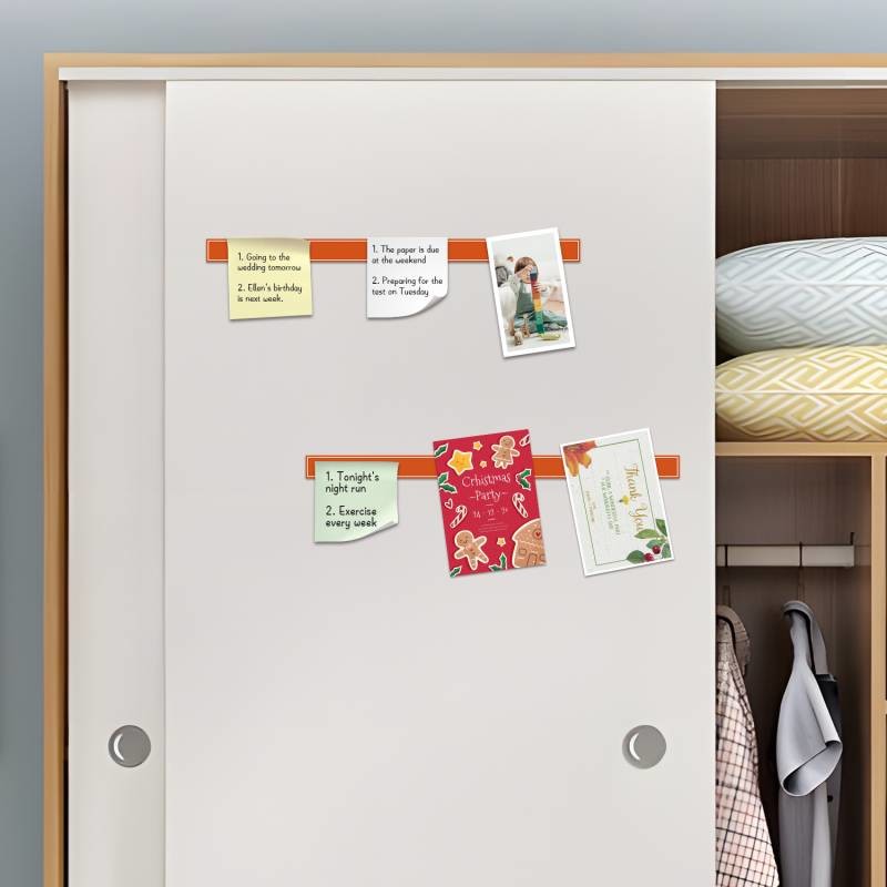 Double Sides Sticky Reusable Magnetic Memo Strip Notice Board For Fridge