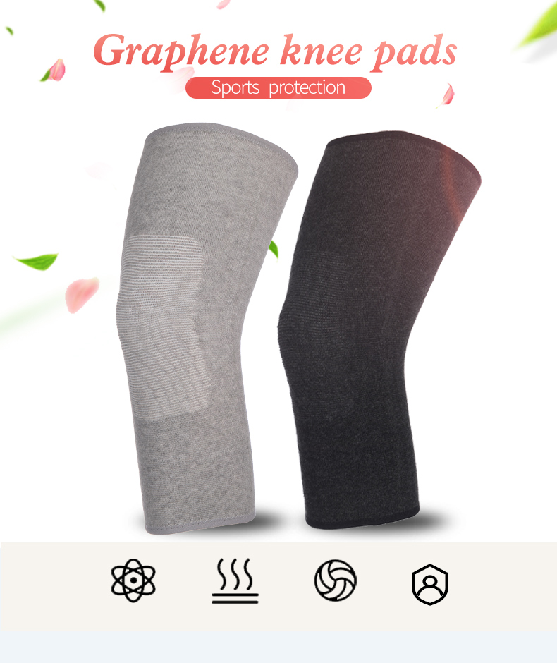 ODM Graphene Knitted Protective Sports Knee Pads Skid Resistant For Men Women