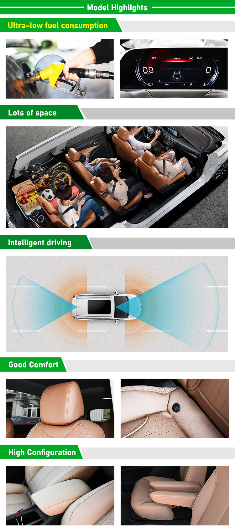 Electric Driver's Seat Adjustment 2024 Buick GL6 SUV Petrol/ Gasoline Cars Made in Buick Veran sedan car high speed 210km/h