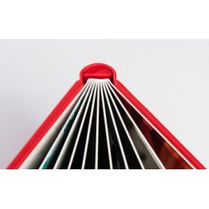 Buy cheap Red Flush Mount Waterproof 12x12 Leather Photo Album With Round Spine product