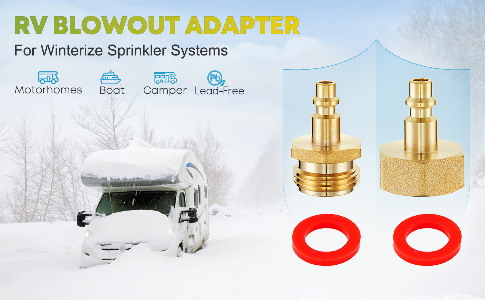 Winterization 3/4 NH-11.5 NPT Female Brass Blow Out Plug
