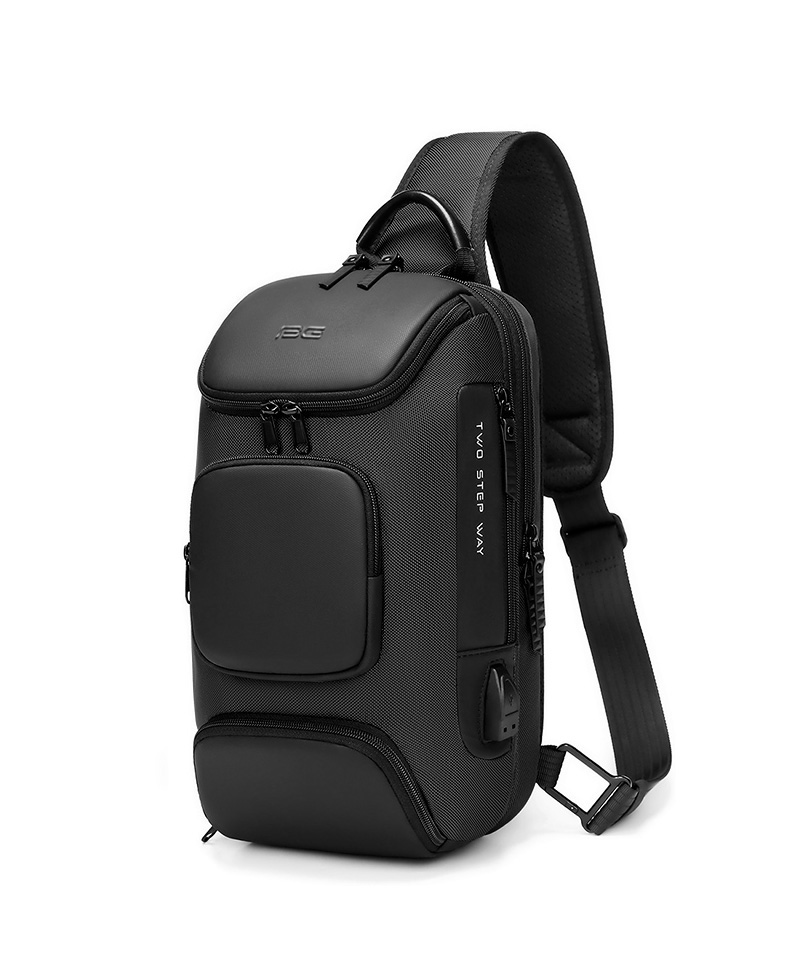 Factory wholesale custom LOGO fashion anti theft men customized waterproof shoulder chest crossbody sling bag for men