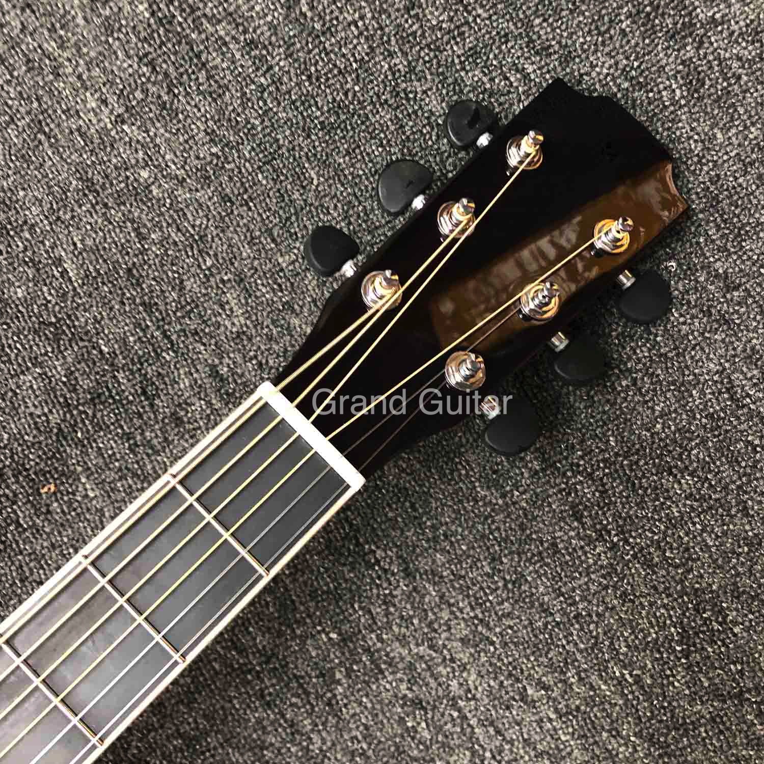 Custom Solid Cocobolo Wood Back Side Cutaway Acoustic Guitar in Natural