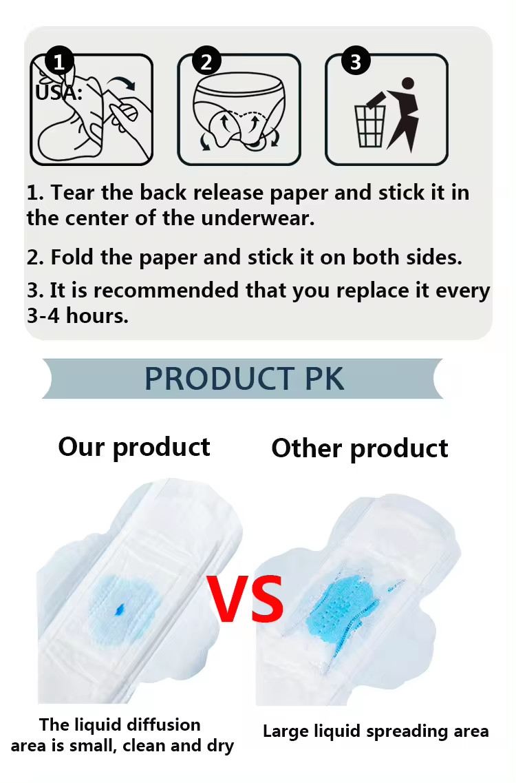 A Grade Disposable Sanitary Towel Sanitary Daytime Use Sanitary Panty Liners Women Sanitary Pads For Menstrual Period