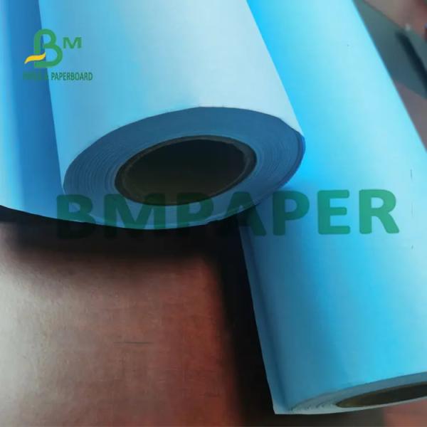 36Inch * 150Feet 80g Bond Paper CAD Printing Paper With 3'' Core In Roll CAD Printing 36'' X 150 Plotter Paper Blue Color Wet Resistant With 3'' Core