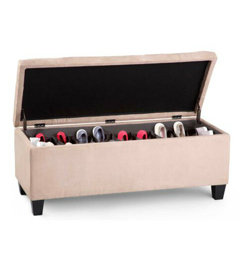 American style high quality folding storage bench stool fabric sofa ottoman