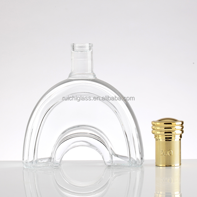 500ml 750ml Custom Fancy Shaped Glass Bottles for Other Beverage Distribution