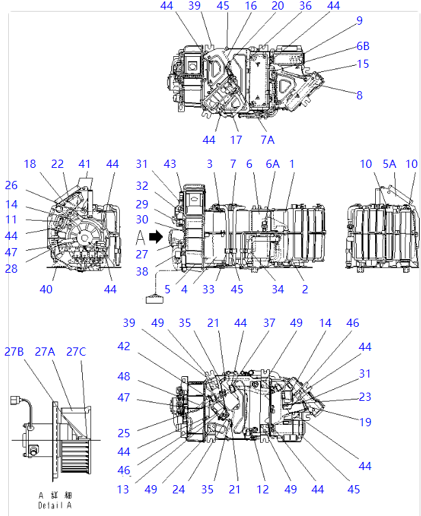 TW503714-0830 TW5037140830 Expansion Valve KOMATSU Excavator Spare Parts For PC100-6 PC120-6
