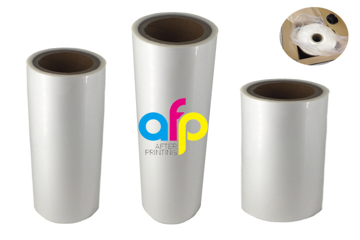 18 Mic Laminating Plastic Roll , PET EVA Gloss Laminated Packaging Films