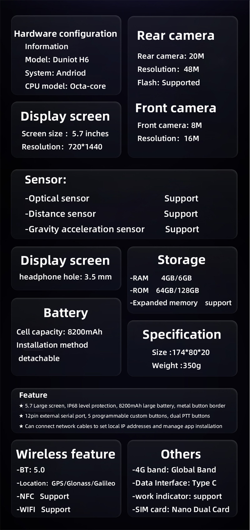 CE Approved Explosion Proof Mobile Phone Poc Android Walkie Talkie Phone 350g