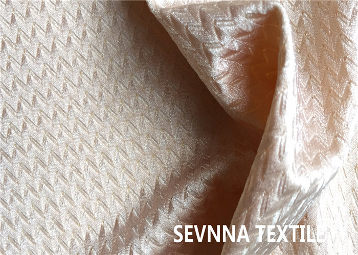 Color Block Nylon And Spandex Fabric , Jacquard Textured Waterproof Spandex Fabric