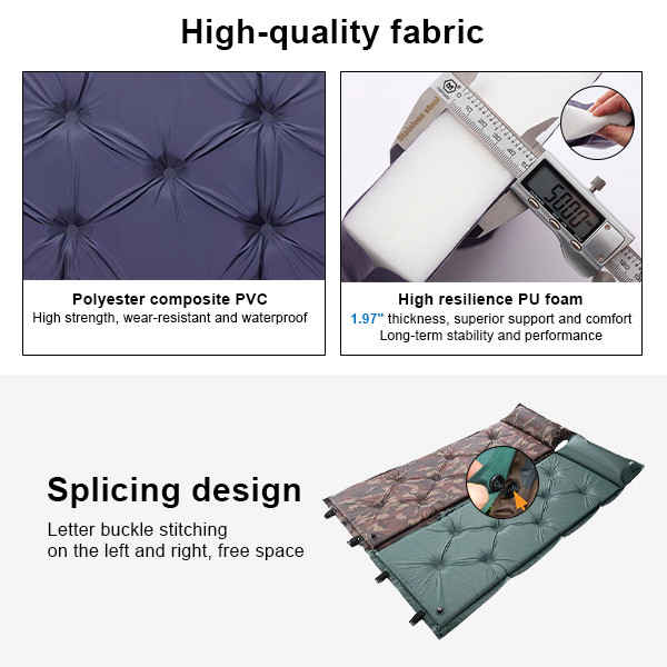 Pad Thick Self Inflating Sleeping Pad Comfortable Self Inflating Mats With Pillow