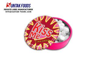 Buy cheap White Low Fat Cinnamon Hard Candy For Gift Multi Shaped Click Clack Tin Box product