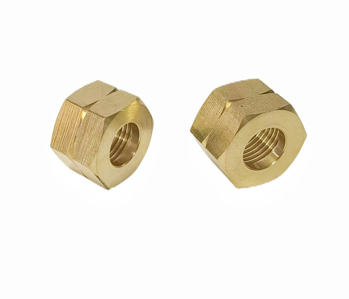 Solid Brass Hex Nut Hexagon Full Locking For Bolts 1/2''