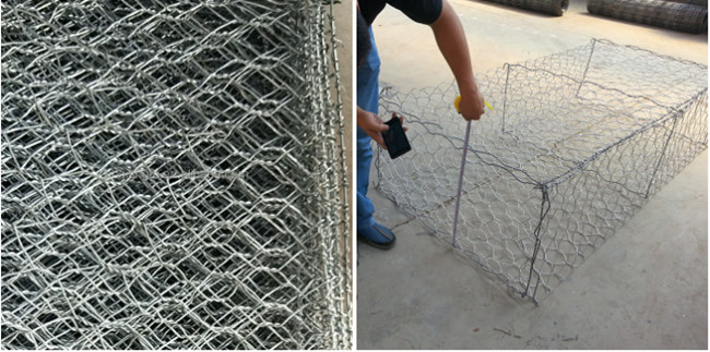HBGB 4x1x1m Galvanized Gabion Box 3.4mm Selvage Wire For Sea Wall
