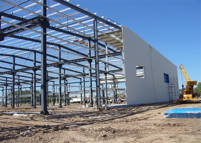 Industrial Portal Metal Frame Workshop Pre Engineered Structural Building Construction