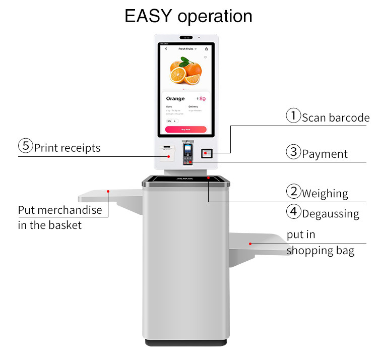 Self Service Payment 32 Inch FHD Touch Screen Kiosk