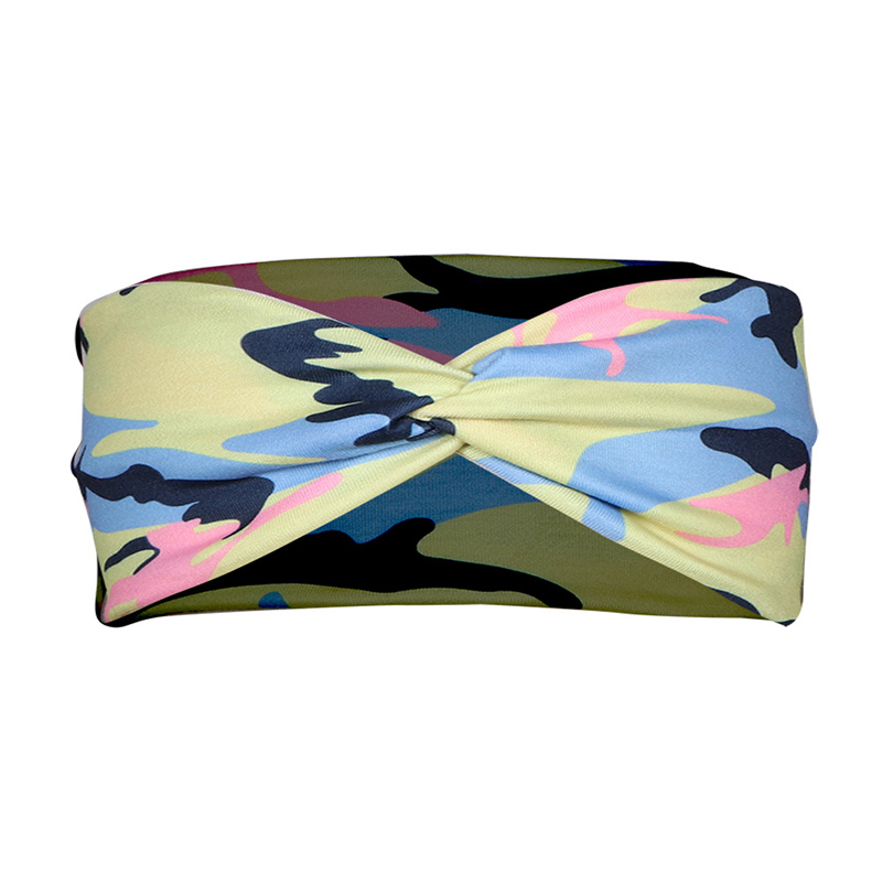 Elastic Camouflage Hair Band 100% Silk For Sports Workout