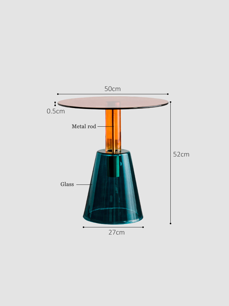 Minimalism Living Room Tempered Glass Top Coffee Table Mini Light Luxury