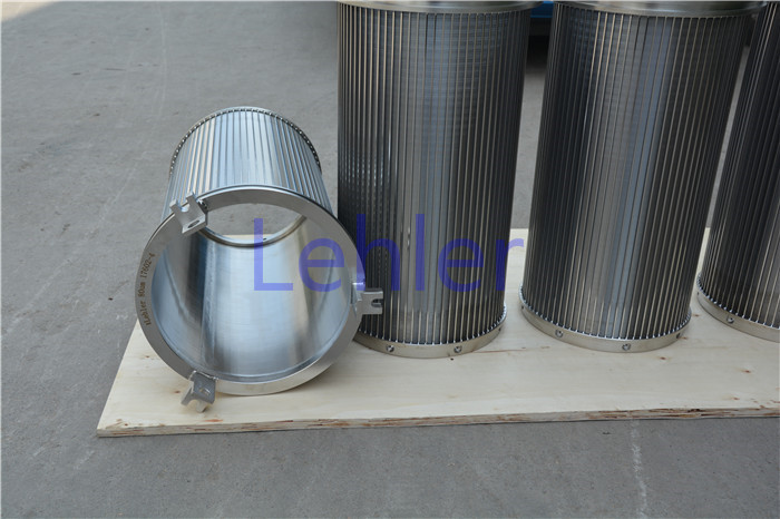 80 Micron V-Wire Screen , Circular Basket Filter Strainer Conical Shape