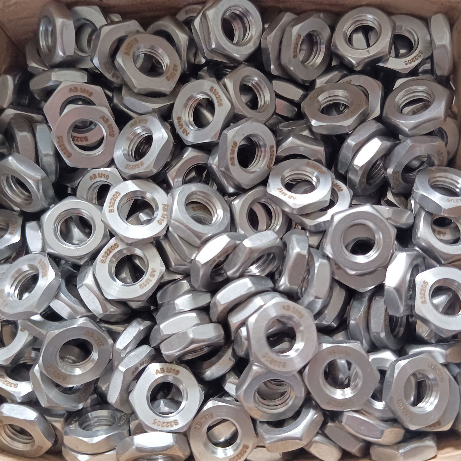 Hexagon Head NXF GB5170 D6 M6-M30 Plain Duplex Stainless Steel 2205 Thin Nut for Water Treatment Applications