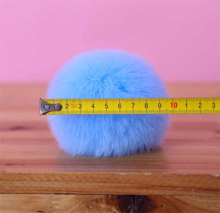 Charm Rex rabbit fur pompom keychain/fake fur pompom /handbag fur pompom