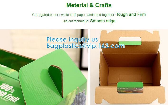 Corrugated Fruit Packing Box, Gloss Lamination, Offset Printing, Foldable Box, Flower Cone, Flowral Packaging