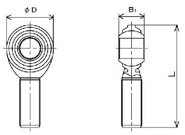 Ball joint rod end bearing PHS 8, PHS8