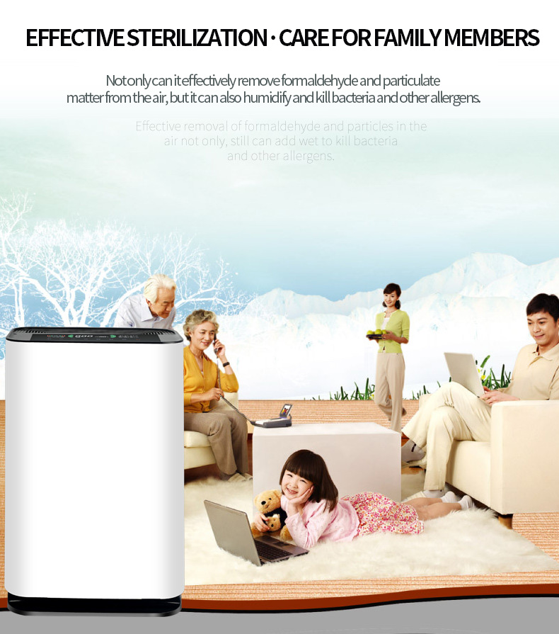 China Wholesale Household Negative Ion Air Purifier Hepa Filter Humidifier Air Purifier Home