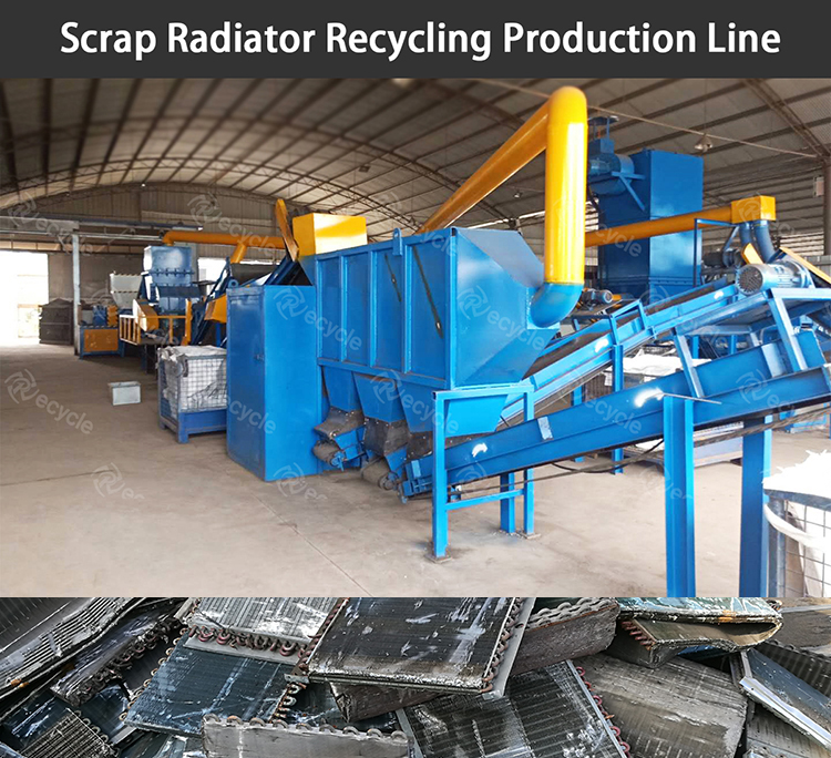 800-3000kg/h Capacity Aluminum and Copper Radiator Shredder for Recycling Center
