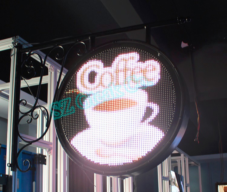 new products P8 round outdoor advertising led display screen prices for coffee shop