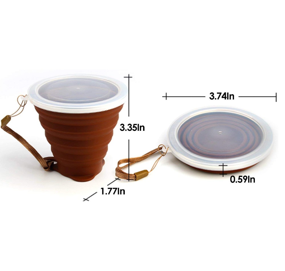 Mini Travel 270ML 9.2oz Collapsible Silicone Coffee Cup