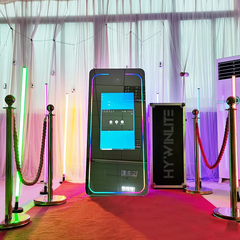 Adjustable Selfie Mirror Touch Screen Photo Booth Light Frame For Wedding